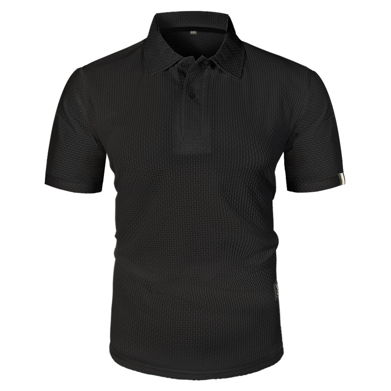 Camiseta informal de manga corta y color liso para hombre - Tejido ligero y transpirable - Cuello clásico para ocasiones informales de verano